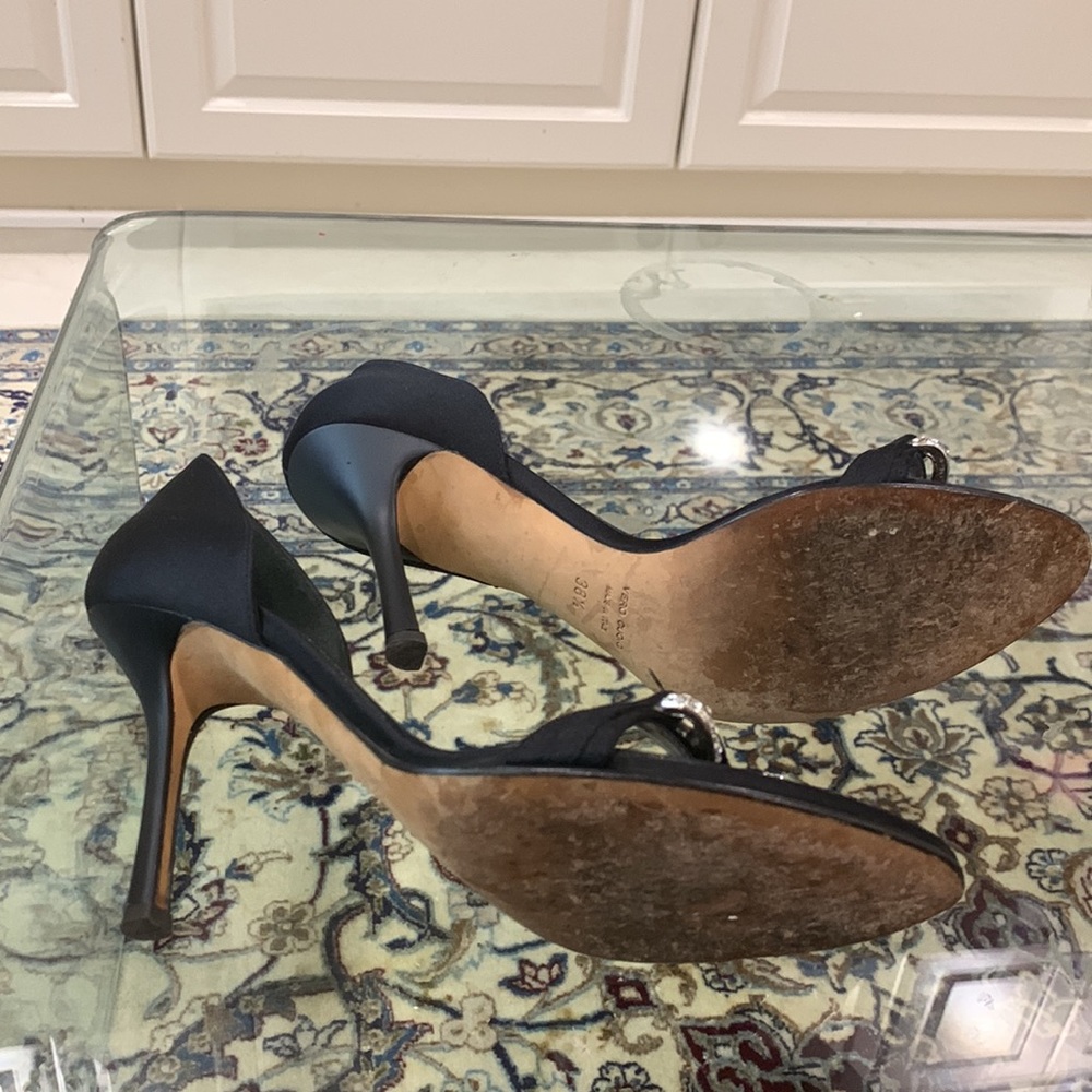 Giuseppe Zanotti size 38.5 VGUC satin with crystal vamp sandals et $695 - Picture 7 of 7